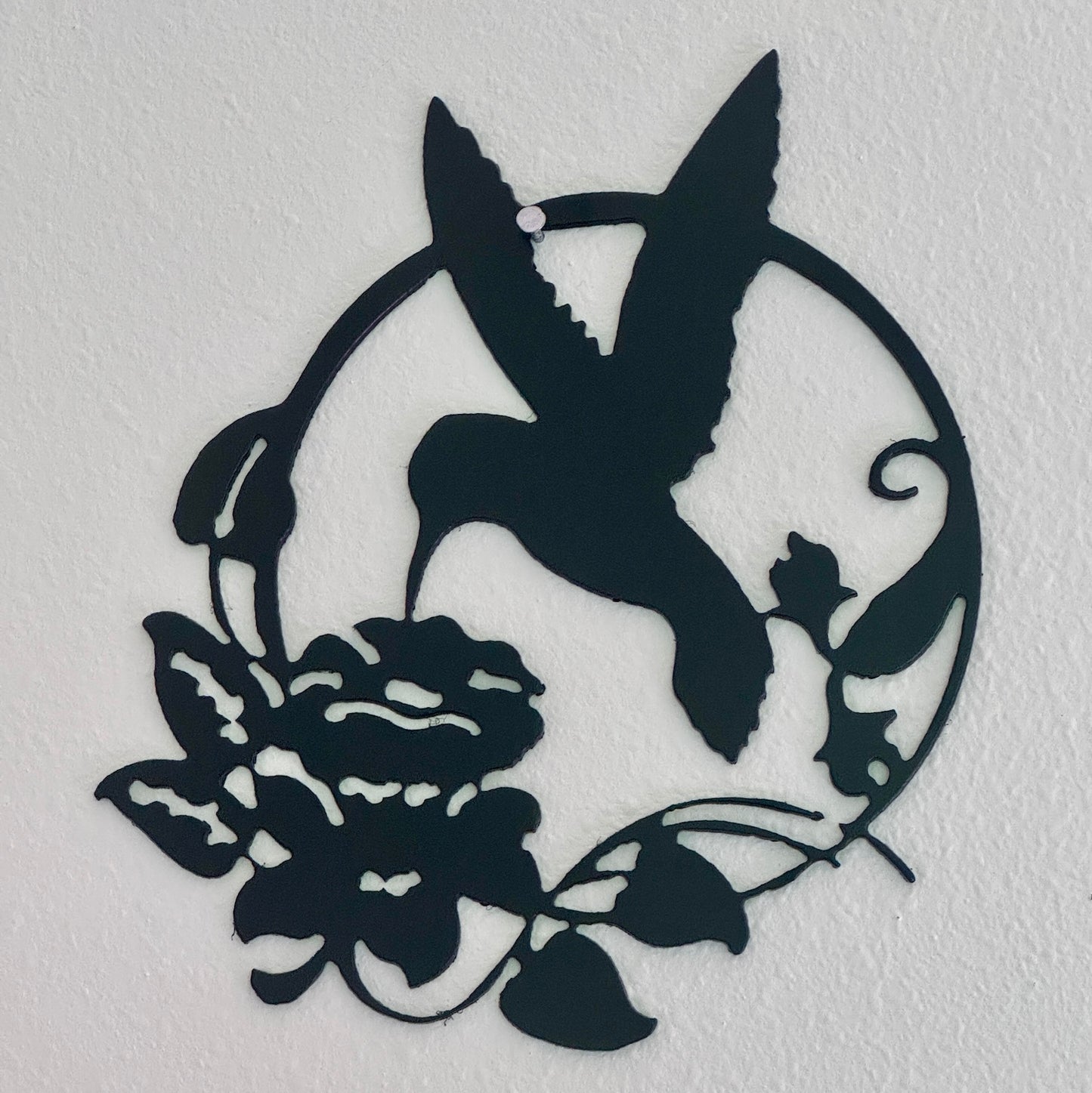 Hummingbird Circle Metal Wall Art