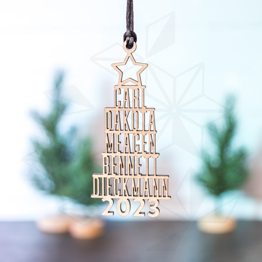 Personalized Ornaments: Name Tree