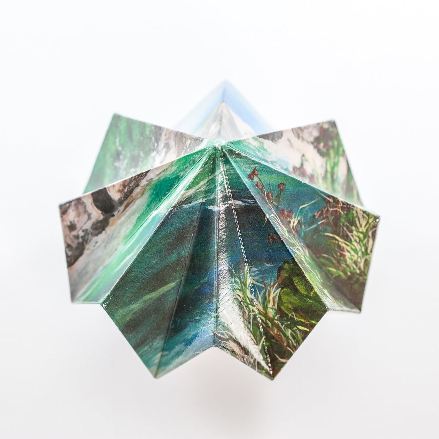 Origami Night Light: Bandon Beach By Artist Janice Smith in collaboration with LeeMo Designs