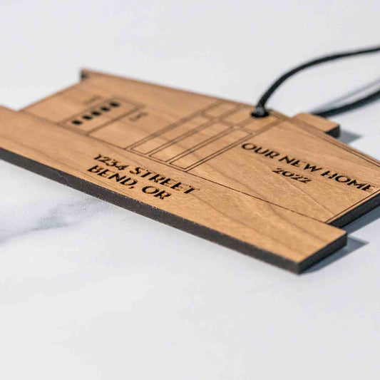 Custom Wood Ornaments: New Home - LeeMo Designs