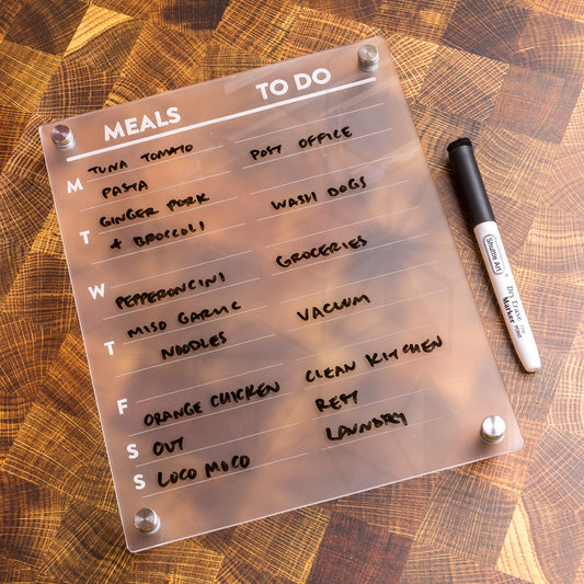 Dry-Erase Weekly Calendar: Two-Column Design - LeeMo Designs