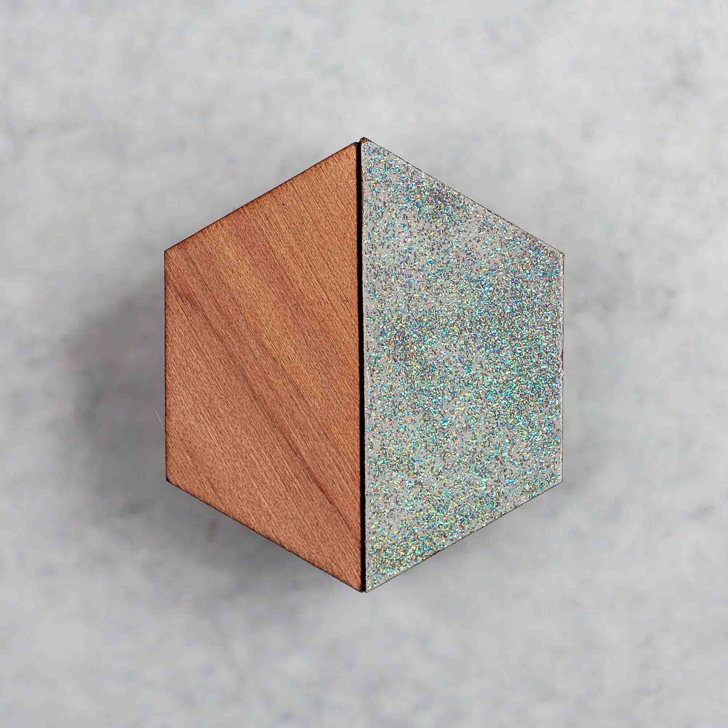 Decorative Refrigerator Magnets - Hexagonal cedar wood, hand painted by LeeMo Designs in Bend, Oregon