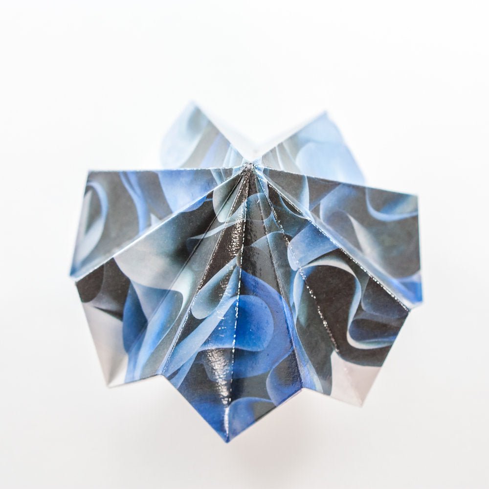 Origami Night Light: Segregation Of Smoke By Artist Lisa Marie Sipe in collaboration with LeeMo Designs in Bend, Oregon