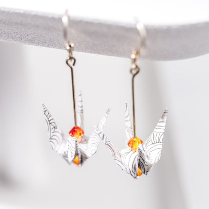 Paper Crane Earrings