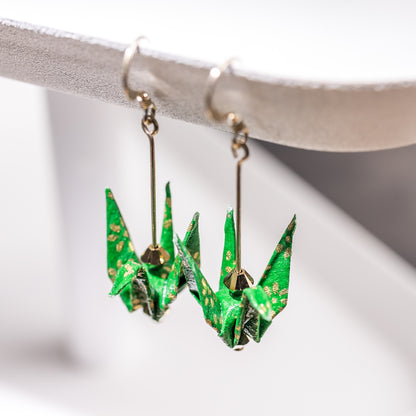 Paper Crane Earrings