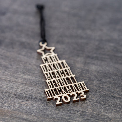 Personalized Ornaments: Name Tree