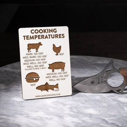 Mini Meat Cooking Temperatures Magnet