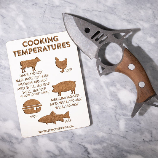 Mini Meat Cooking Temperatures Magnet