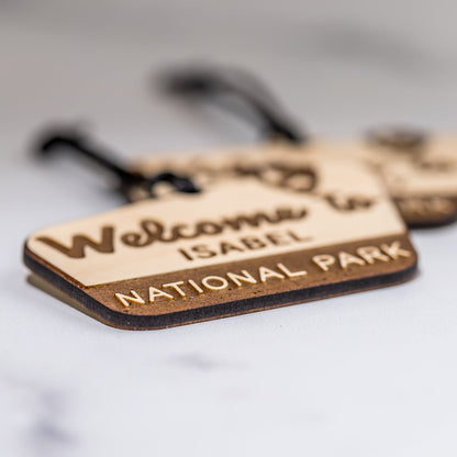 Custom Wood Ornaments: National Park Name Sign