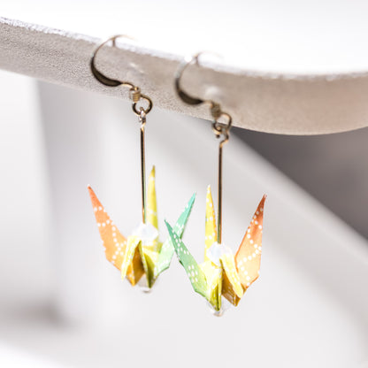 Paper Crane Earrings