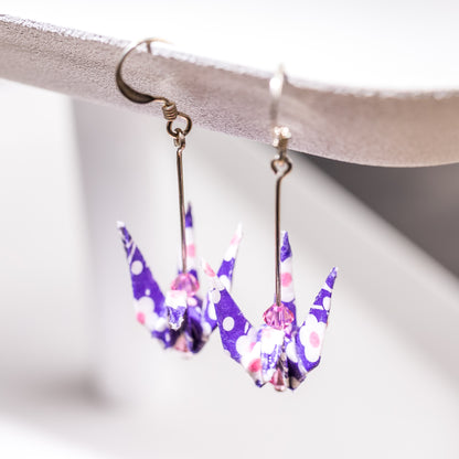 Paper Crane Earrings