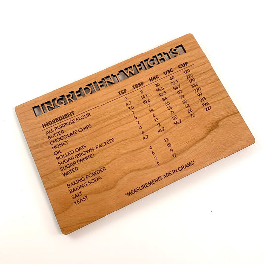 Baking Weight Conversion Chart Measurements Magnet - LeeMo Designs