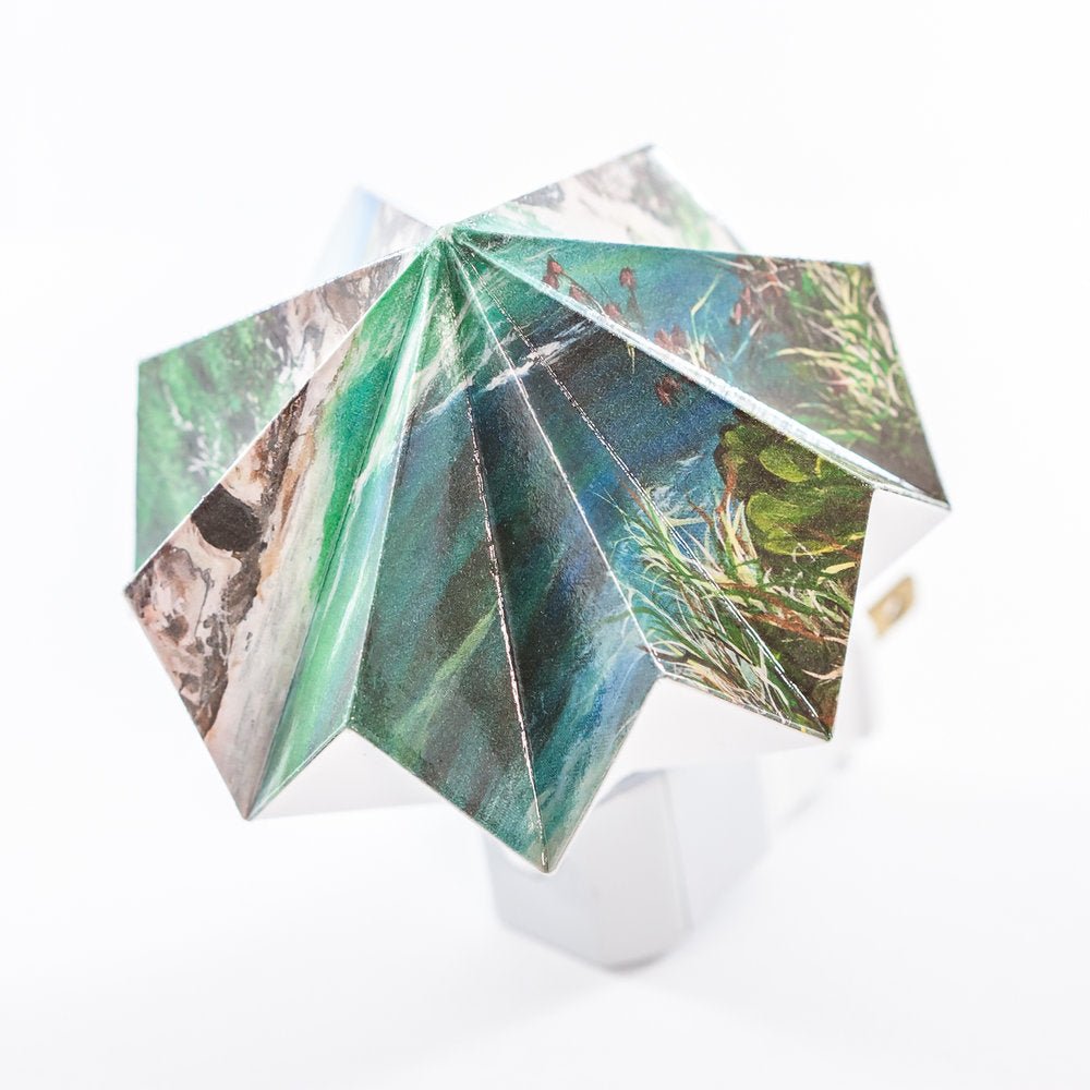 Origami Night Light: Bandon Beach By Artist Janice Smith in collaboration with LeeMo Designs