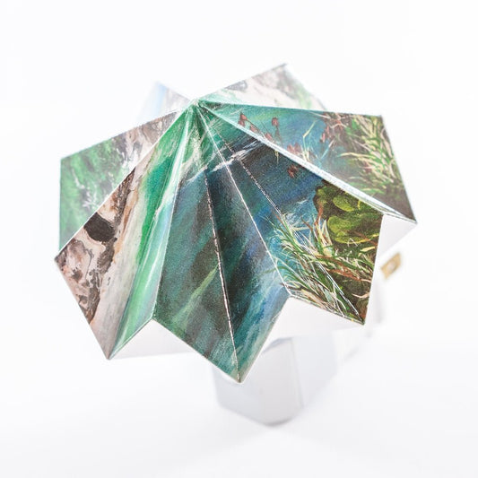 Origami Night Light: Bandon Beach By Artist Janice Smith in collaboration with LeeMo Designs
