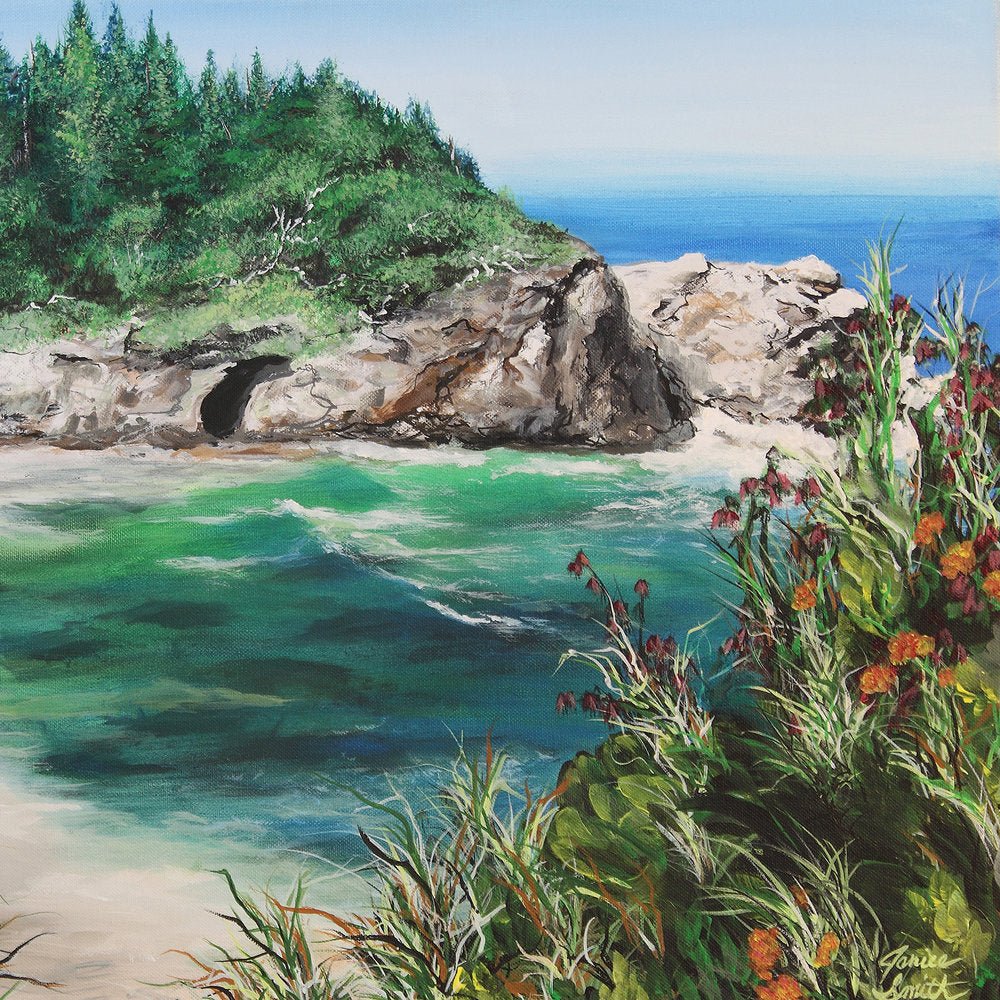 Origami Night Light: Bandon Beach By Artist Janice Smith in collaboration with LeeMo Designs