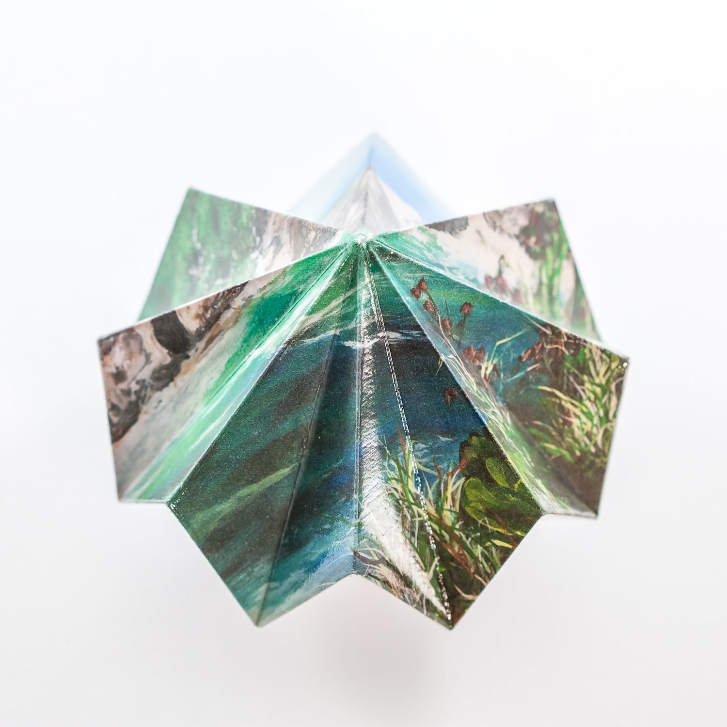 Origami Night Light: Bandon Beach By Artist Janice Smith in collaboration with LeeMo Designs