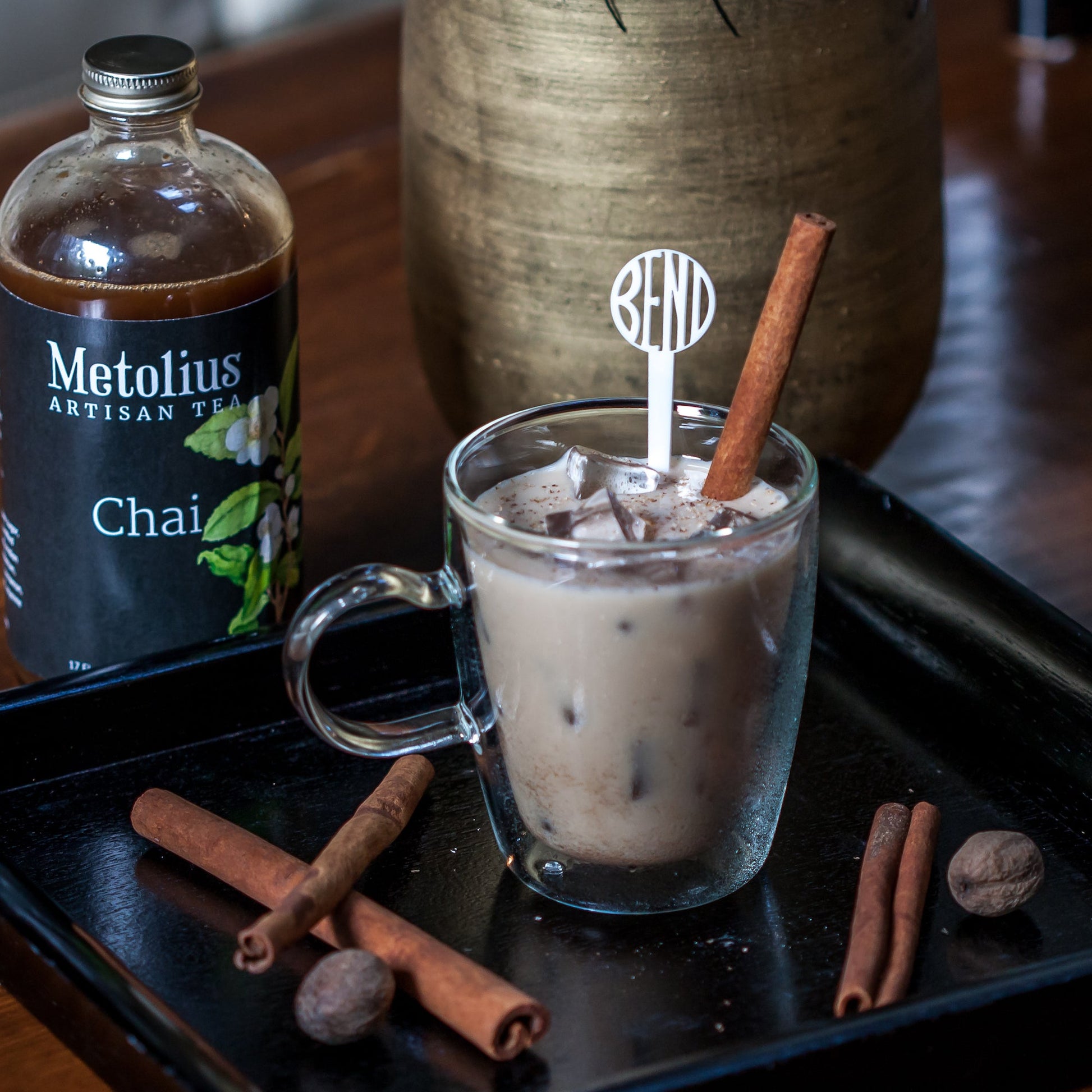 Cocktail Picks - Custom Shape - white bend, oregon in metolius chai drink - by LeeMo Designs in Bend, Oregon