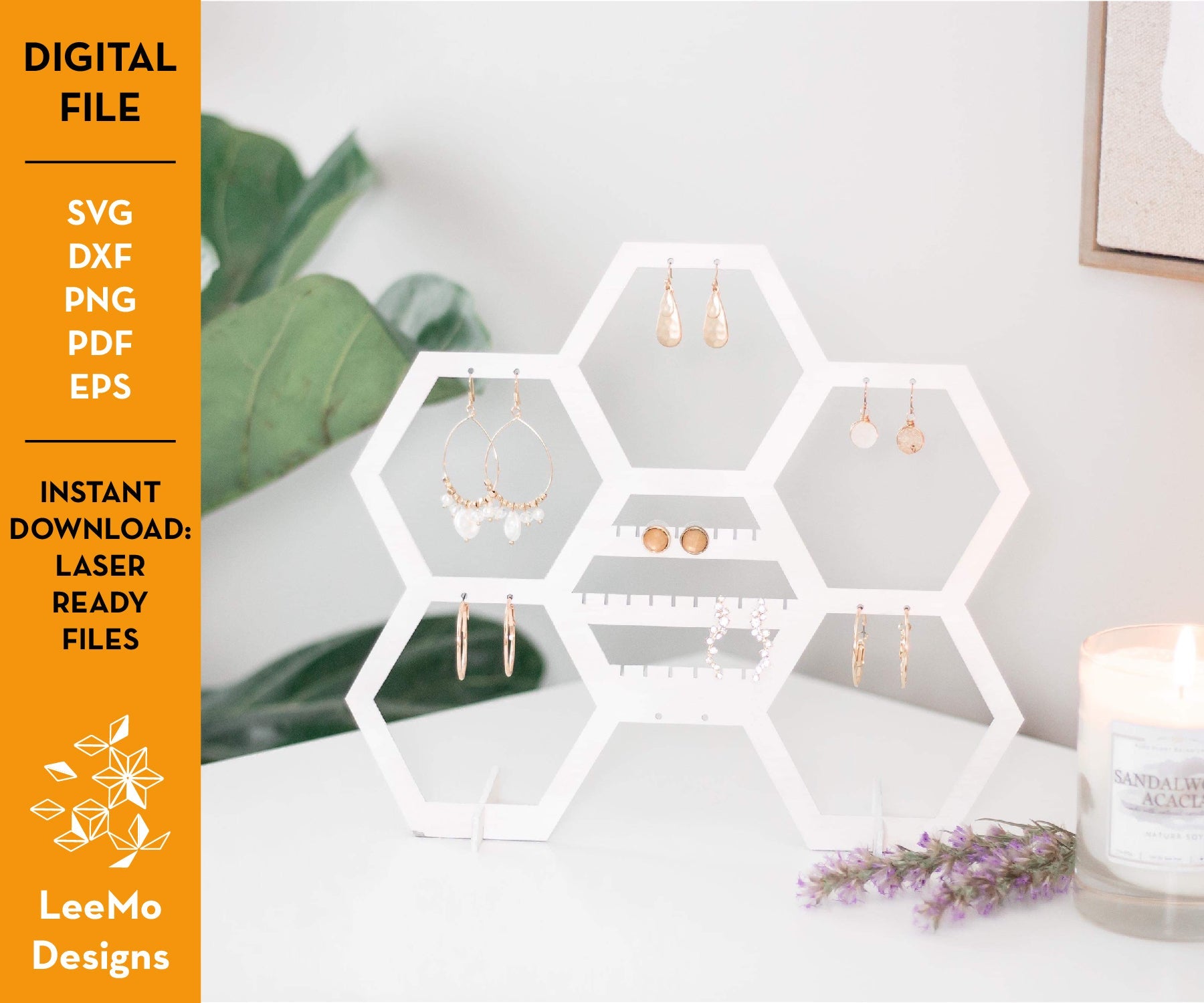 Digital Download: Earring Organizer Small - LeeMo Designs