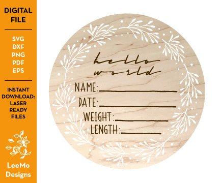 Digital Download: Hello World Sign - LeeMo Designs