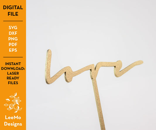 Digital Download: Love Cake Topper - LeeMo Designs