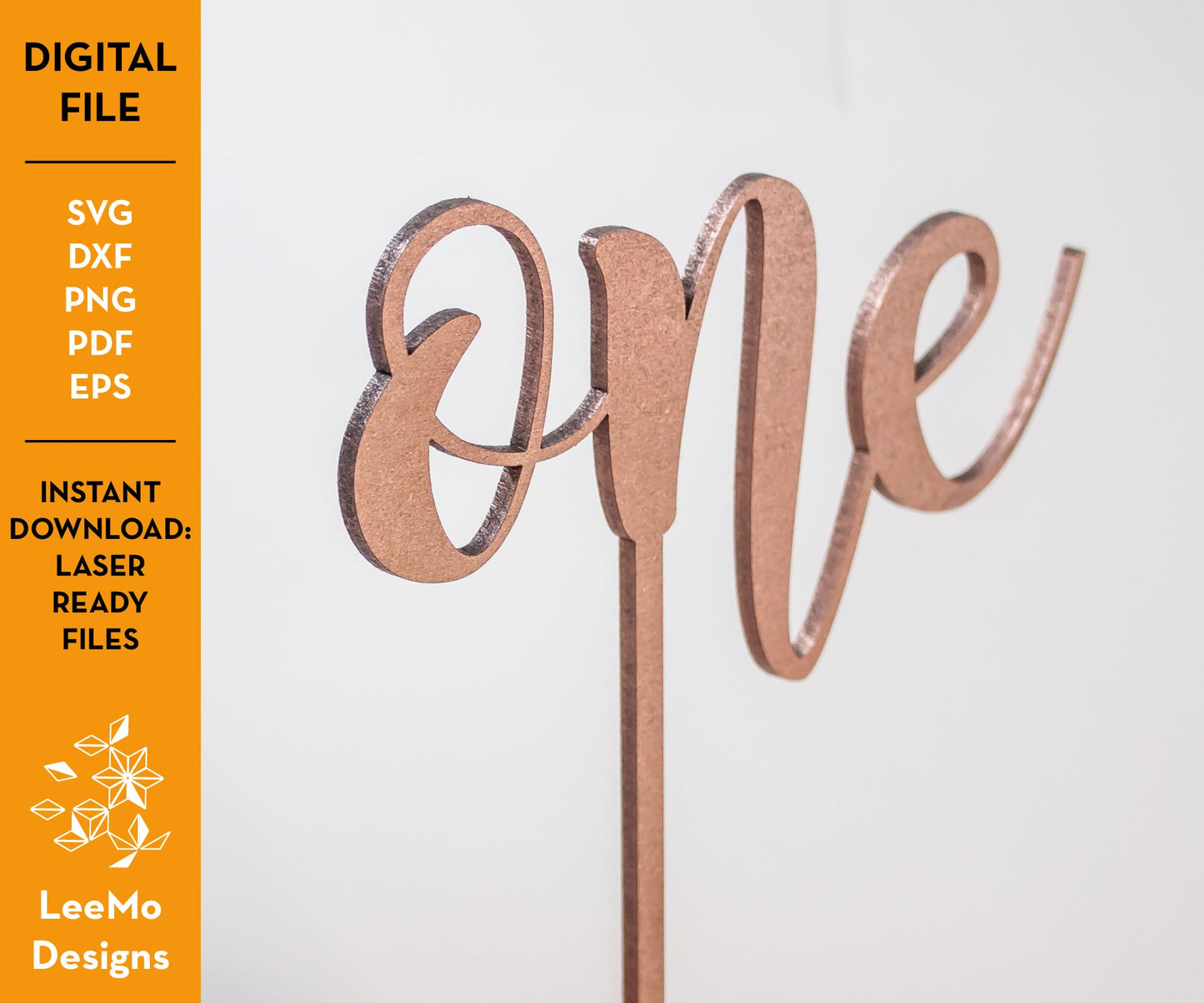 Digital Download: One Cake Topper - LeeMo Designs