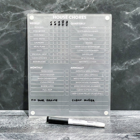 Dry-Erase Magnetic Board: Household Chore List - LeeMo Designs