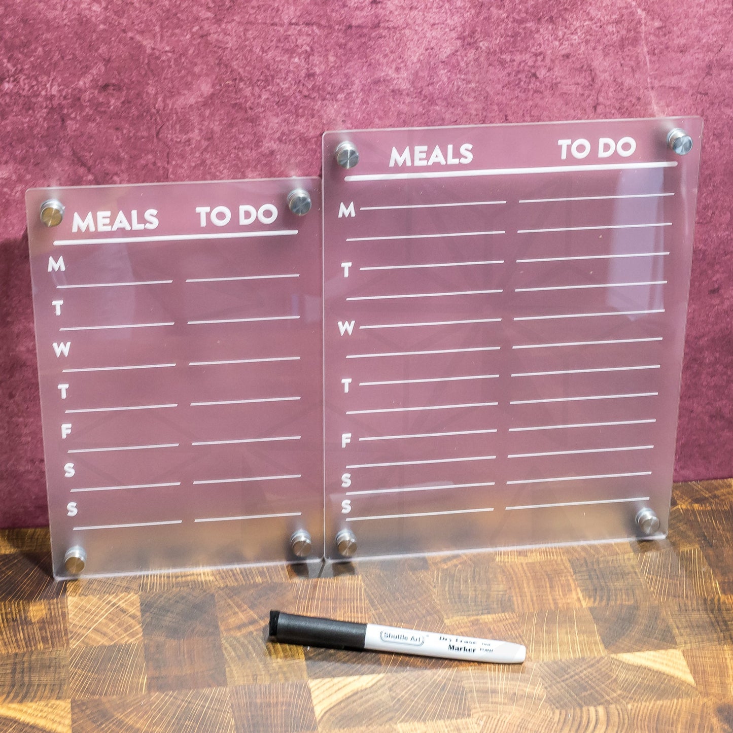 Dry-Erase Weekly Calendar: Two-Column Design - LeeMo Designs