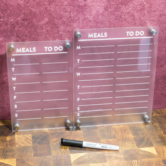 Dry-Erase Weekly Calendar: Two-Column Design - LeeMo Designs