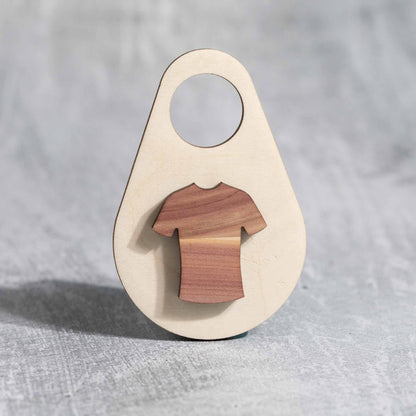 hanging closet organizers - tee shirt - birch plywood closet organizers by LeeMo Designs in Bend Oregon