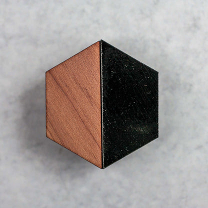 Decorative Refrigerator Magnets - Hexagonal cedar wood, hand painted by LeeMo Designs in Bend, Oregon