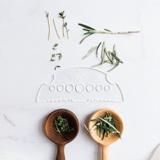 Herb and Leaf Stripper - Laser Cut and Laser Engraved Clear Acrylic by LeeMo Designs in Bend, Oregon