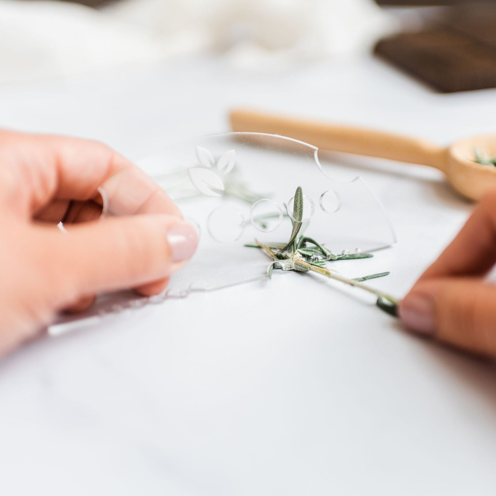 Herb and Leaf Stripper - Laser Cut and Laser Engraved Clear Acrylic by LeeMo Designs in Bend, Oregon