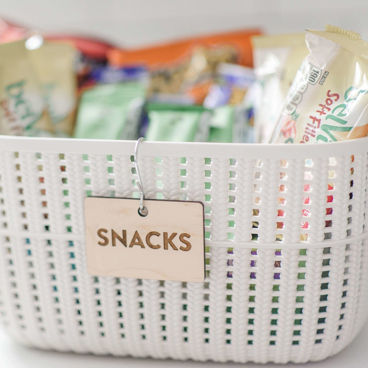 Hooked Labels for Storage Bin Organization - LeeMo Designs