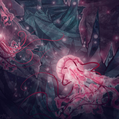 Origami Night Light: Jellyfish Hive By Artist Taylor Rose in collaboration with LeeMo Designs