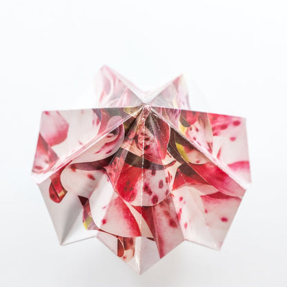 Origami Night Light: No Time To Look At A Flower By Artist Lisa Marie Sipe in collaboration with LeeMo Designs in Bend, Oregon
