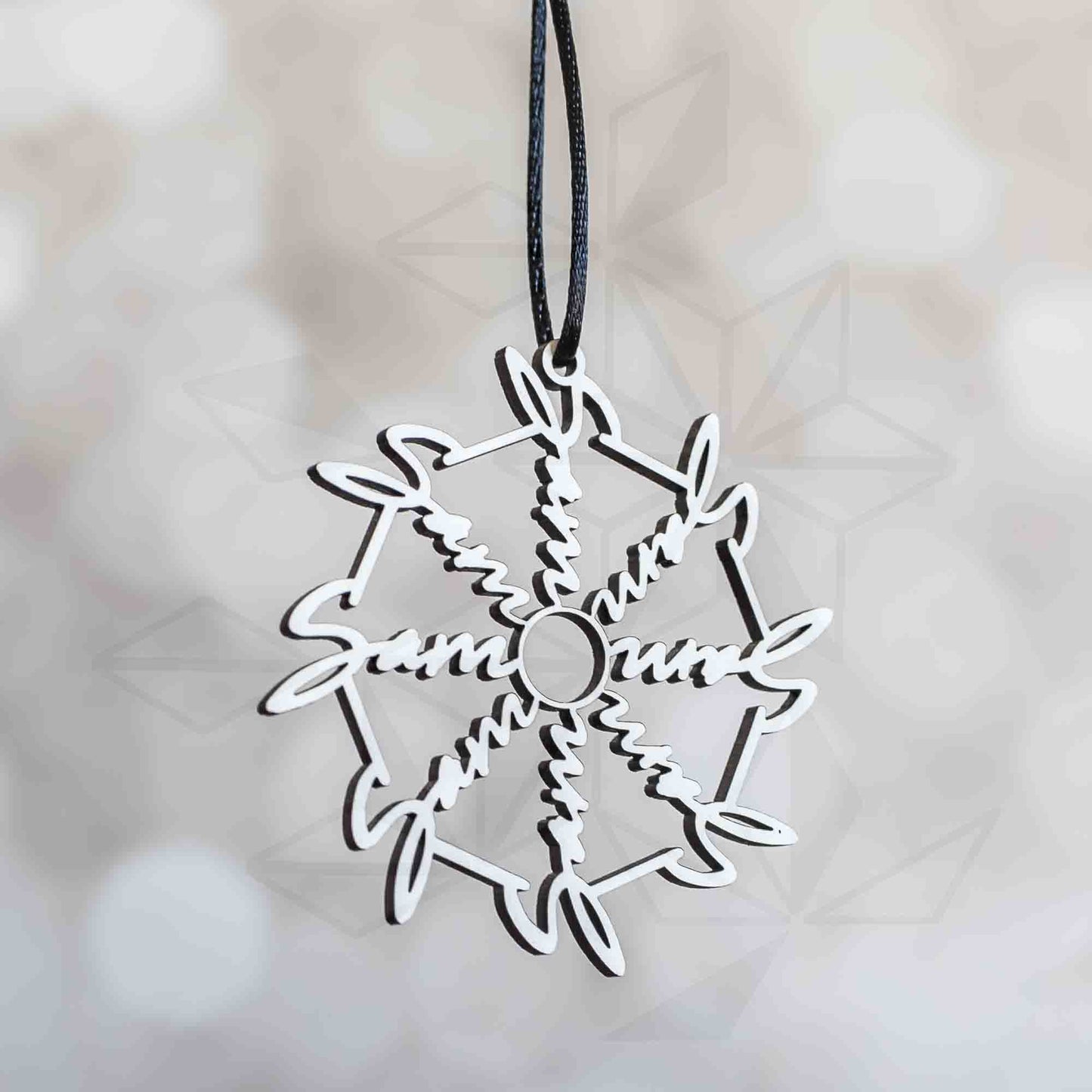 Personalized Ornaments: Name Flake - LeeMo Designs