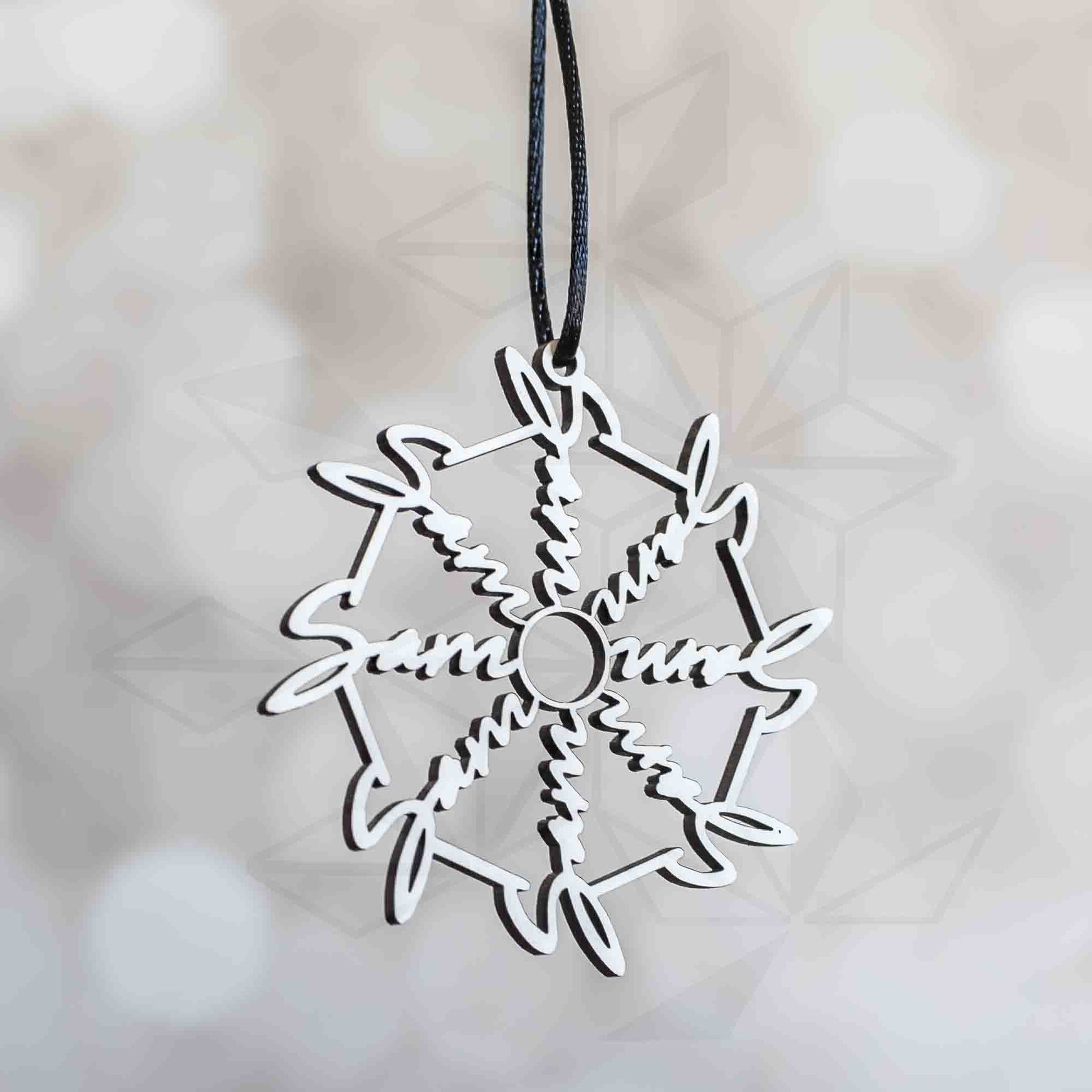 Personalized Ornaments: Name Flake - LeeMo Designs