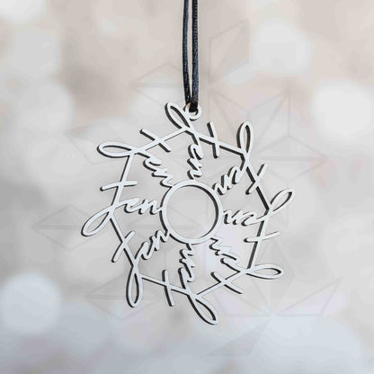 Personalized Ornaments: Name Flake - LeeMo Designs