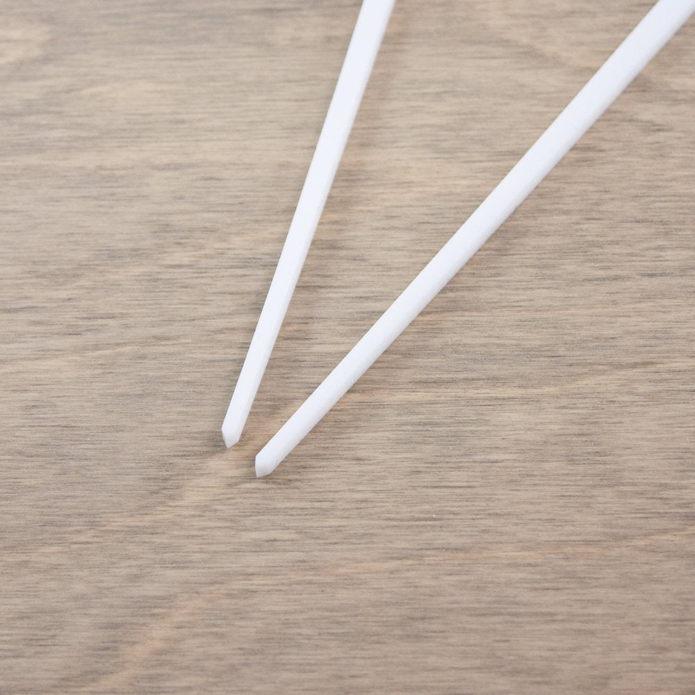 Cocktail Picks - Personalized Text - White pick end detail image - Laser Cut by LeeMo Designs