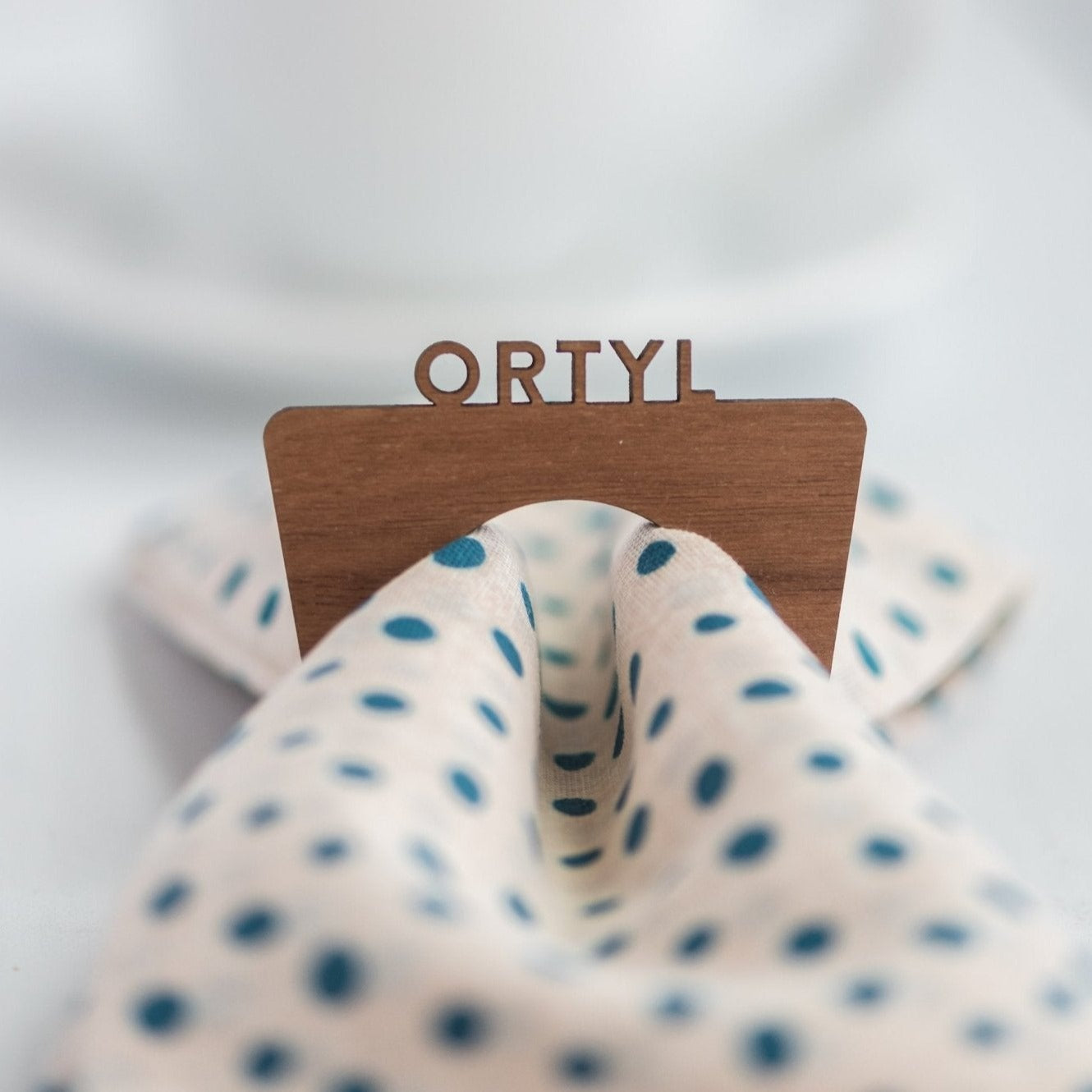 Napkin Rings Personalized - laser cut walnut wood - by LeeMo Designs in Bend, Oregon