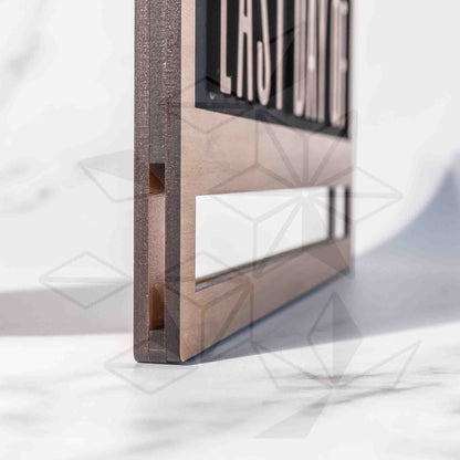 Reusable & Reversible Back To School Sign - Grade Insert Detail in Cherry Wood - by LeeMo Designs in Bend Oregon