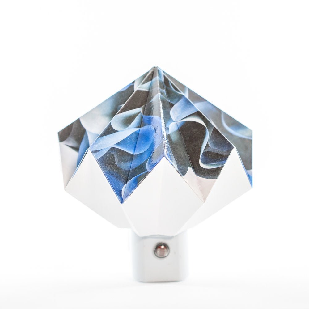 Origami Night Light: Segregation Of Smoke By Artist Lisa Marie Sipe in collaboration with LeeMo Designs in Bend, Oregon