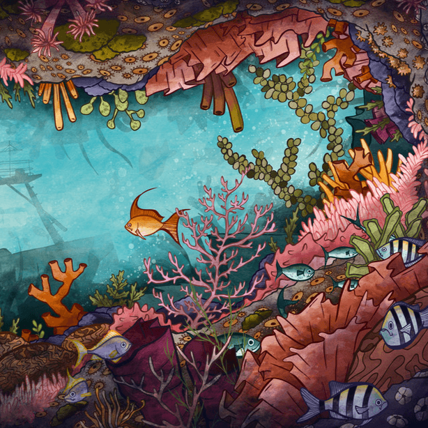 Origami Night Light: Submerged By Artist Taylor Rose in collaboration with LeeMo Designs in Bend, Oregon