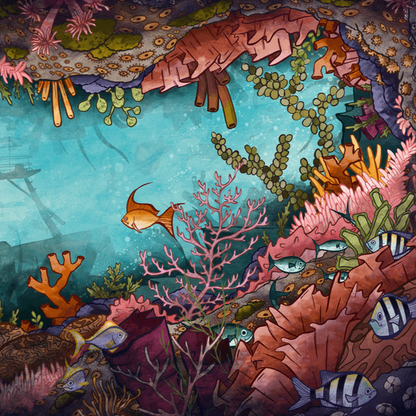 Origami Night Light: Submerged By Artist Taylor Rose in collaboration with LeeMo Designs in Bend, Oregon