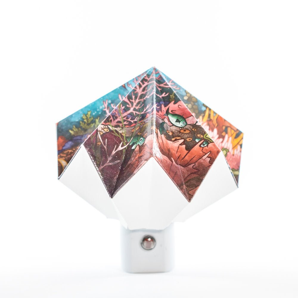 Origami Night Light: Submerged By Artist Taylor Rose in collaboration with LeeMo Designs in Bend, Oregon