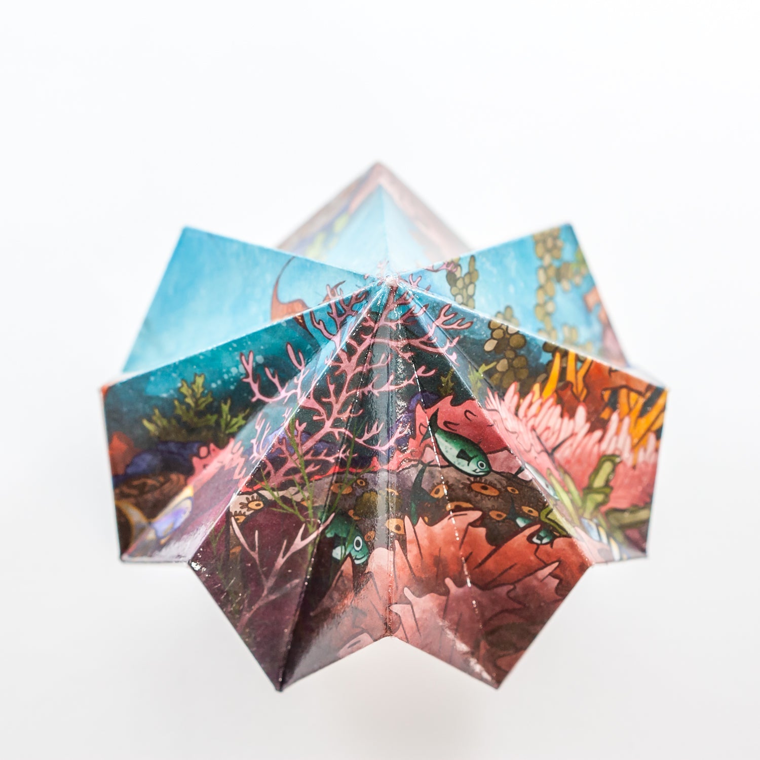 Origami Night Light: Submerged By Artist Taylor Rose in collaboration with LeeMo Designs in Bend, Oregon