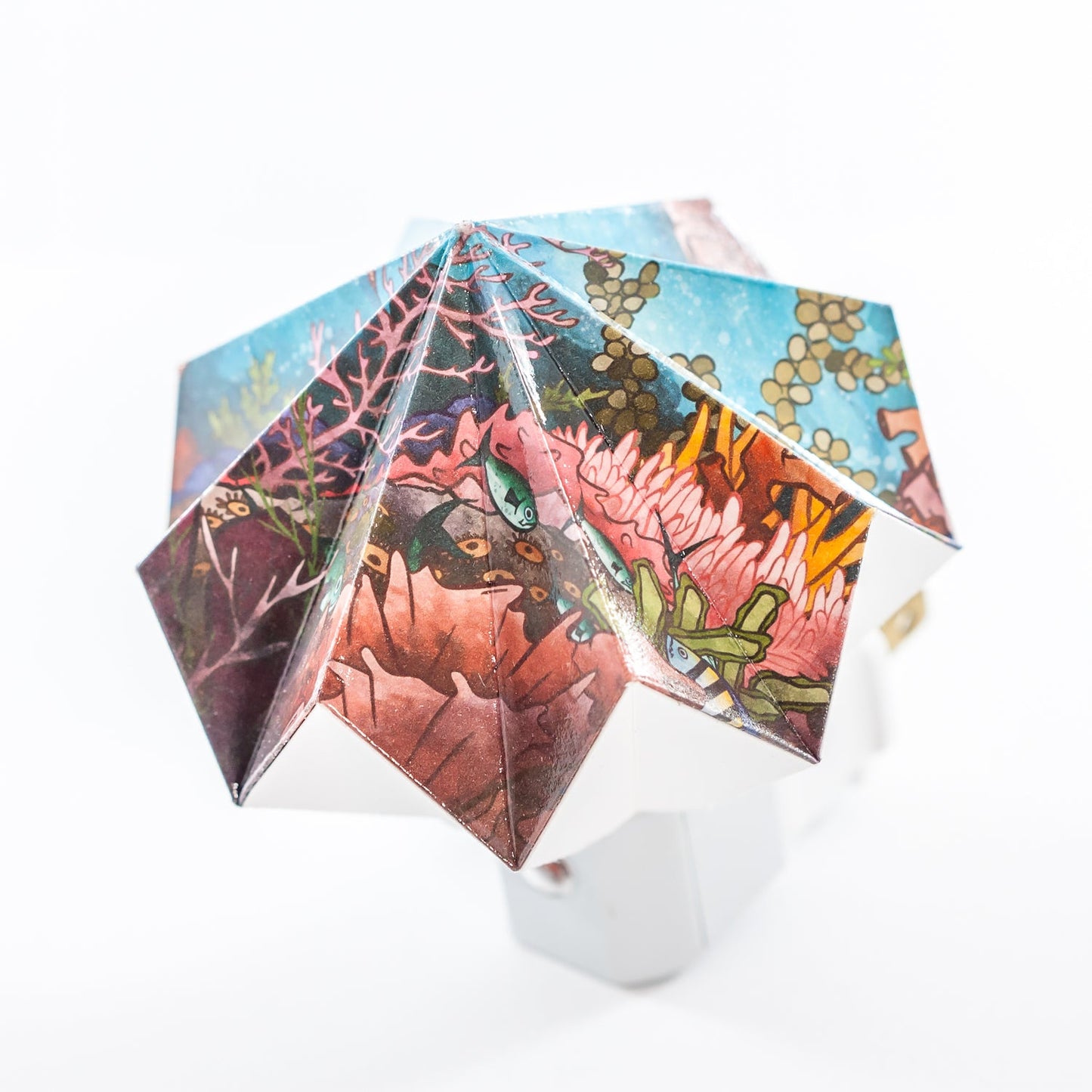 Origami Night Light: Submerged By Artist Taylor Rose in collaboration with LeeMo Designs in Bend, Oregon