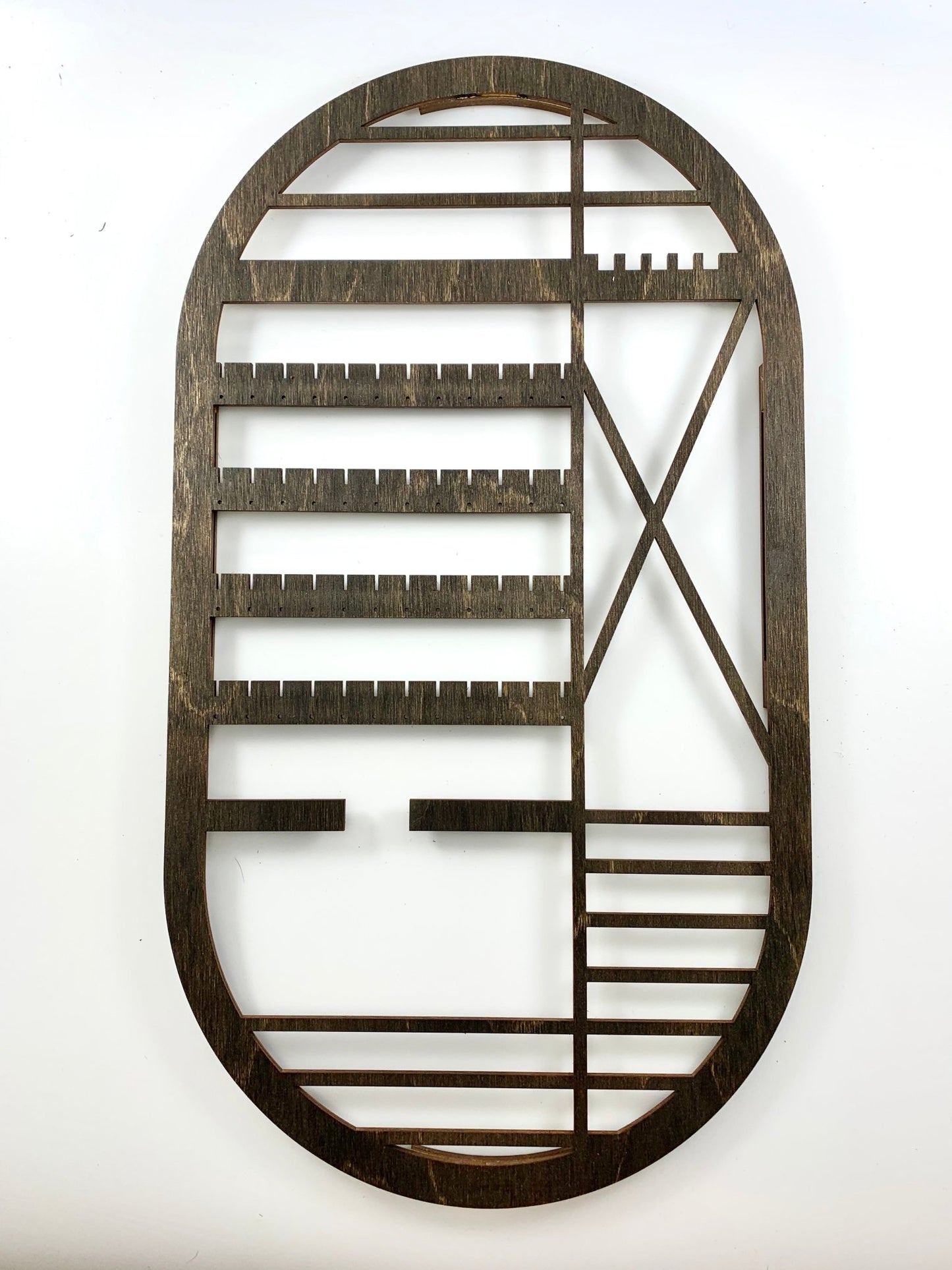 Wall-Hanging Jewelry Organizer - Jacobean Stain Finish - LeeMo Designs